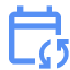 blue repeat event icon