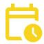 yellow calendar clock icon