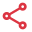 red sharing icon