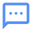 blue sms message icon